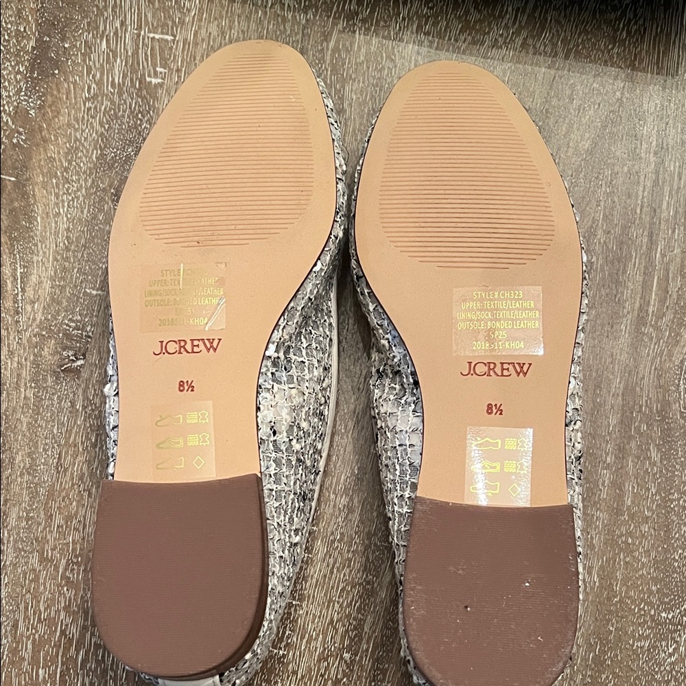 NEW J. Crew Mary Jane Ballet Flats with Silver Sequins, Size 8.5 - Picture 5 of 10